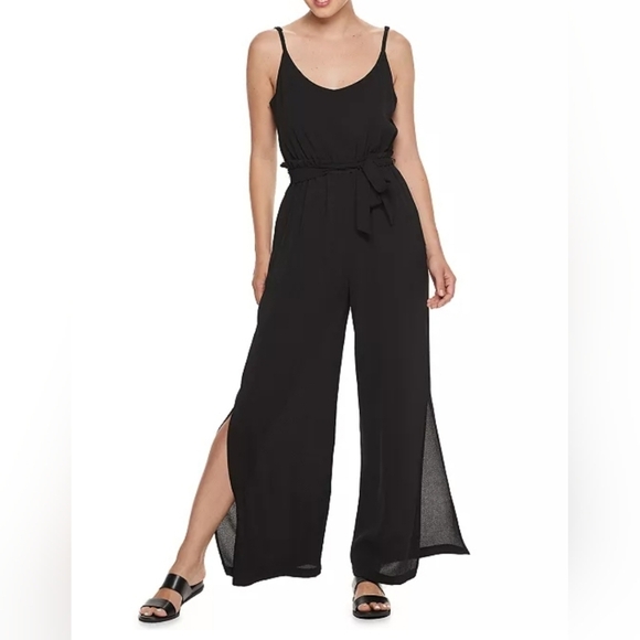 Lily Rose Black Sleeveless Jumpsuit M - Picture 1 of 4